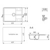 Кухонная мойка Ulgran Quartz Prima 650-04 платина матовый