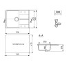 Кухонная мойка Ulgran Quartz Prima 750-09 мокрый асфальт