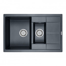 Мойка для кухни Paulmark Feste PM237850-BLM 78х50 черный металлик