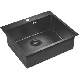 Мойка для кухни Paulmark Brim PM215951-GM 59х51 вороненая сталь