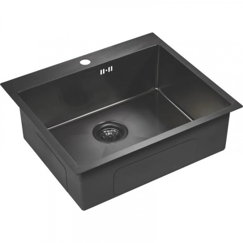 Мойка для кухни Paulmark Brim PM215951-GM 59х51 вороненая сталь