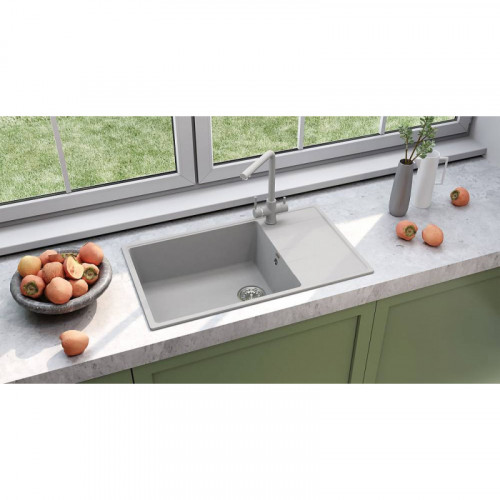 Кухонная мойка Ulgran Quartz Prima 860-04 платина