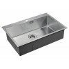 Мойка для кухни Paulmark Saar PM807551-BS 75х51 сталь