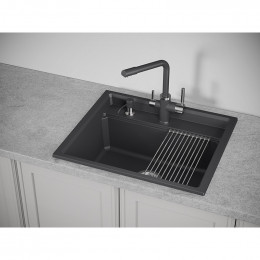 Кухонная мойка Granula Kitchen Space KS-6003 60x51 чёрный