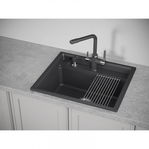 Кухонная мойка Granula Kitchen Space KS-6003 60x51 чёрный