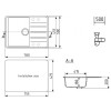 Кухонная мойка Ulgran Quartz Prima 780-06 трюфель матовый