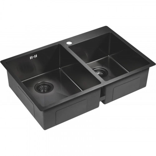 Мойка для кухни Paulmark Helfer PM237851-GM 78х51 вороненая сталь