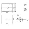 Кухонная мойка Ulgran Quartz Prima 650-09 мокрый асфальт