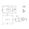 Кухонная мойка Ulgran Quartz Prima 780 15K-09 мокрый асфальт