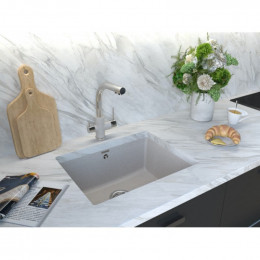Мойка для кухни Paulmark Gera PM205546-GRM 55х46 серый металлик