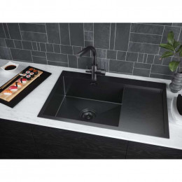 Мойка для кухни Paulmark Elde PM807851-GML 78х51 вороненая сталь