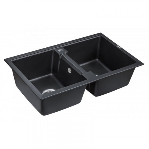 Мойка для кухни Paulmark Zwilling PM238150-BLM 81х50 черный металлик