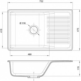 Мойка кухонная GranFest Quarz GF-ZW-72 терракот