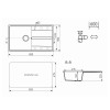 Кухонная мойка Ulgran Quartz Prima 850-05 бетон