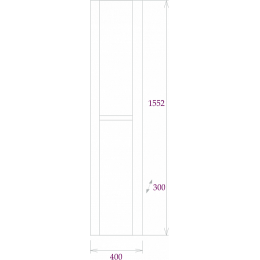 Onika Шкаф пенал Стоун 40.10 ателье светлое