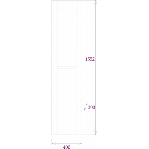 Onika Шкаф пенал Стоун 40.10 ателье светлое