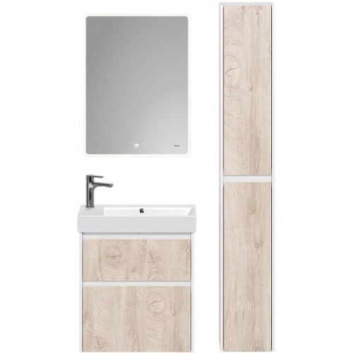 Dreja Шкаф пенал Slim 30 белый/дуб кантри