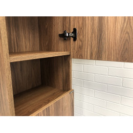 Comforty Шкаф пенал Бордо 40 подвесной дуб темно-коричневый