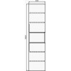 Comforty Шкаф пенал Франкфурт 40 подвесной дуб шоколадно-коричневый/черный