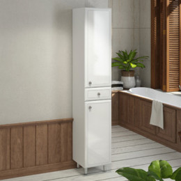 Comforty Шкаф пенал Сочи 35 R белый