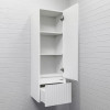 Comforty Шкаф пенал Марсель 40 подвесной белый матовый