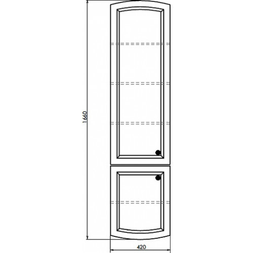 Comforty Шкаф пенал Палини 42 R подвесной белый