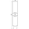 Comforty Шкаф пенал Монако 40 R белый