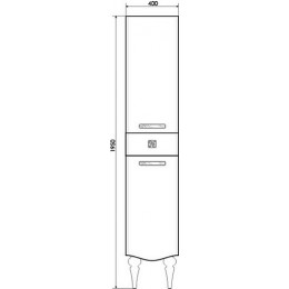 Comforty Шкаф пенал Монако 40 R белый
