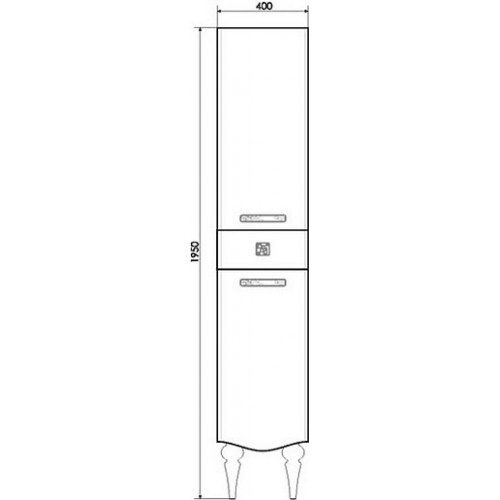 Comforty Шкаф пенал Монако 40 R белый