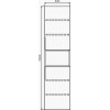 Comforty Шкаф пенал Штутгарт 40 подвесной дуб темно-коричневый/черный