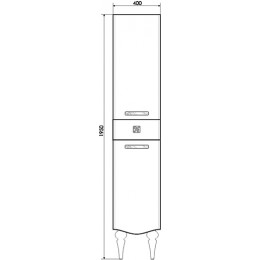 Comforty Шкаф пенал Монако 40 L белый