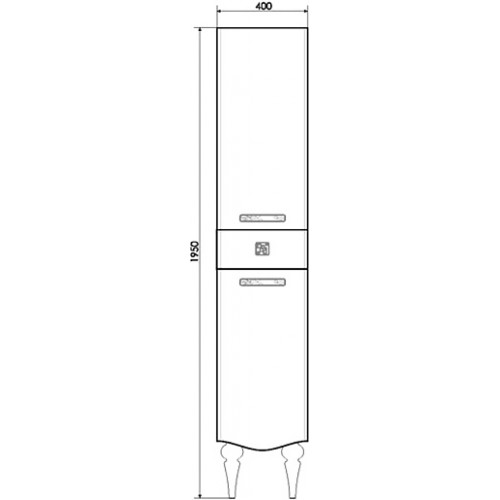 Comforty Шкаф пенал Монако 40 L белый