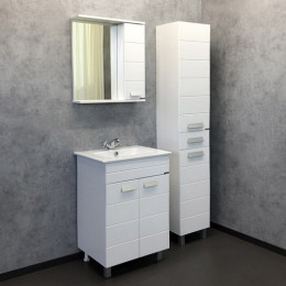 Comforty Шкаф пенал Модена 35 R белый матовый