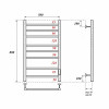 Полотенцесушитель электрический Point PN10858 П8 500x800 диммер справа хром