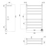 Полотенцесушитель электрический Domoterm Медея сп2 П8 500x800 ER хром