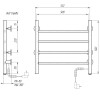 Полотенцесушитель электрический Domoterm DMT Классик 109-4 50x50 ЧРН EK R правый черный