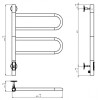 Полотенцесушитель электрический Vincea VTD-1R1CE 44х60