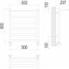 Водяной полотенцесушитель Terminus Хендрикс П6 500х600