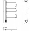 Полотенцесушитель электрический Vincea VTD-1R2CE 44х80