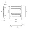 Полотенцесушитель электрический Domoterm Офелия П6 400x500 EL