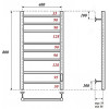 Полотенцесушитель электрический Point PN10848W П8 400x800 диммер справа белый
