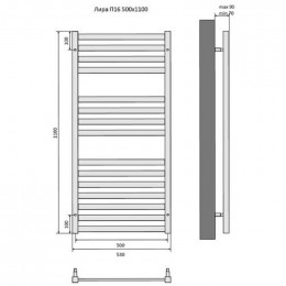 Полотенцесушитель Aquatek Лира П16 50x110 AQ KP1610CH хром