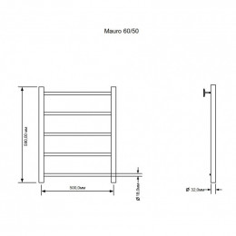 Полотенцесушитель Aquanet Mauro 282002 60х50 правый хром