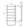 Полотенцесушитель электрический Point PN06858 П6 500x800 хром