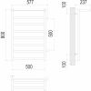 Водяной полотенцесушитель Terminus Хендрикс П8 500х800 бп500