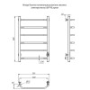 Электрический полотенцесушитель Aringa Киото 80x40 AR03004CH с полкой хром