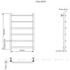 Полотенцесушитель водяной Aquanet Fiona 800x500, хром 00266737