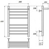 Полотенцесушитель электрический Point PN10146SPE П7 400x600 с полкой левый/правый хром