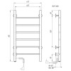 Полотенцесушитель электрический Domoterm Классик DMT 109-6 40*81 EK L