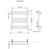 Полотенцесушитель водяной Aquanet Largo 600x400, хром 00266743